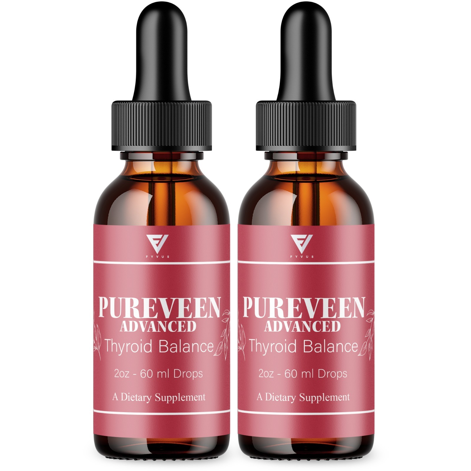 (2 Pack) Pureveen Thyroid Balance Drops, Pure Veen Advanced Formula (4oz)