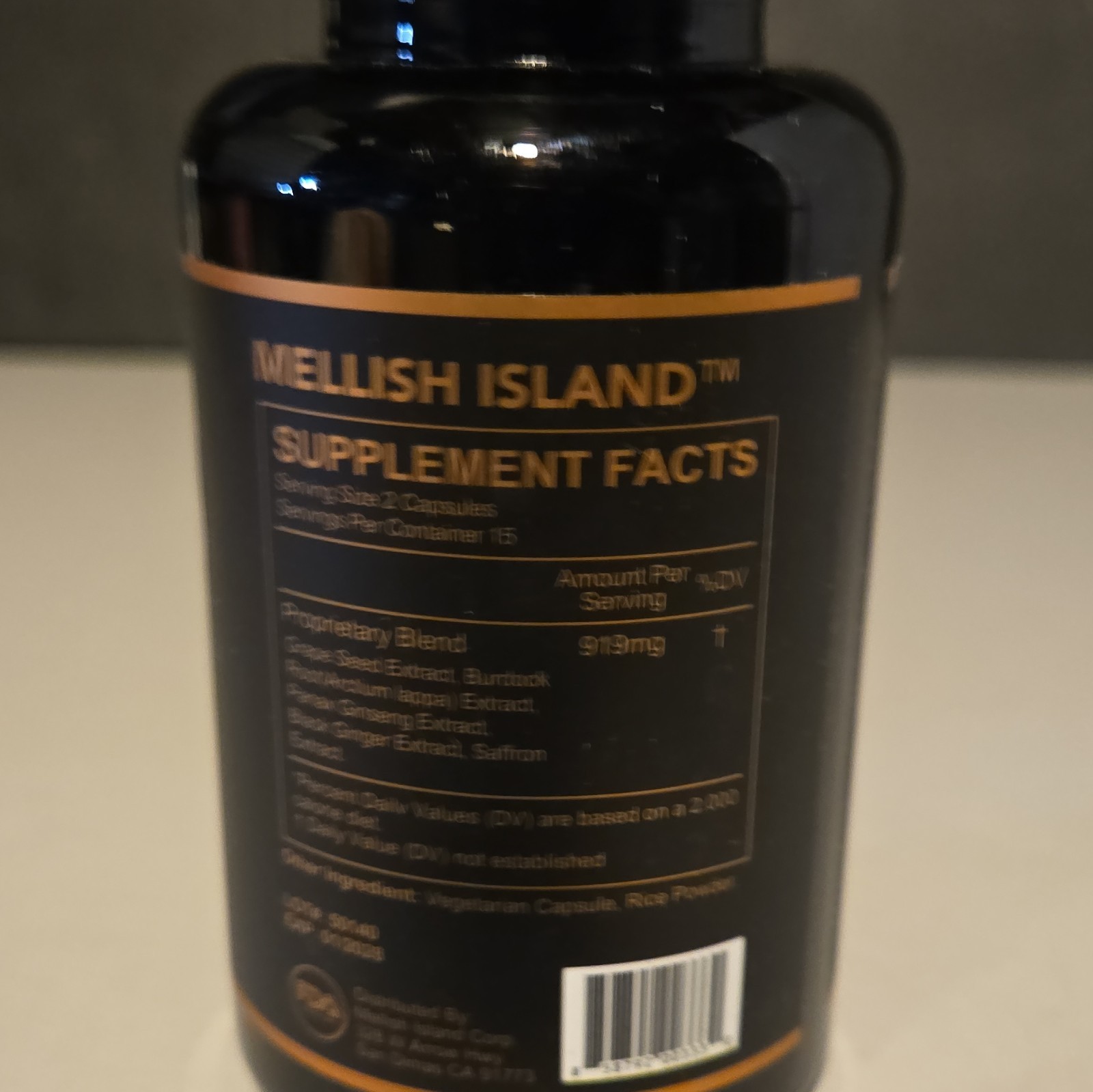 Mellish Island Men’s Health Supplement Vegan Non GMO Gluten Free 913mg 30ct