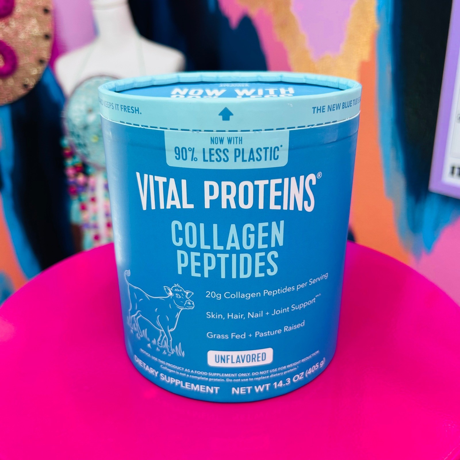 Vital Proteins Collagen Peptides Unflavored Powder 14.3oz Grass Fed Supplement