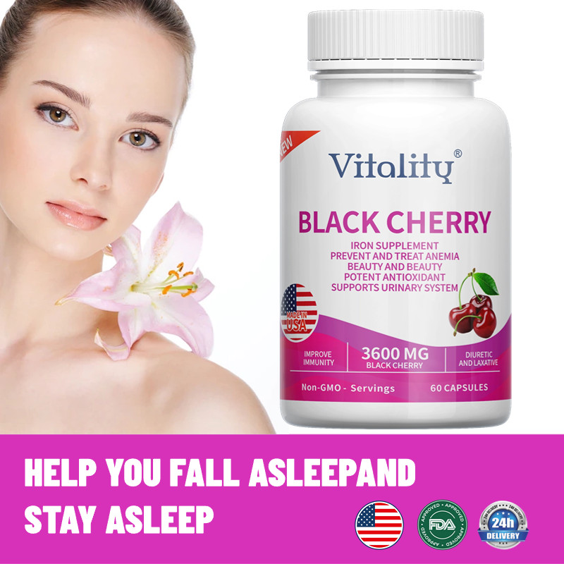 Black Cherry Extract 3600mg 60 Capsules Immune & Urinary Health