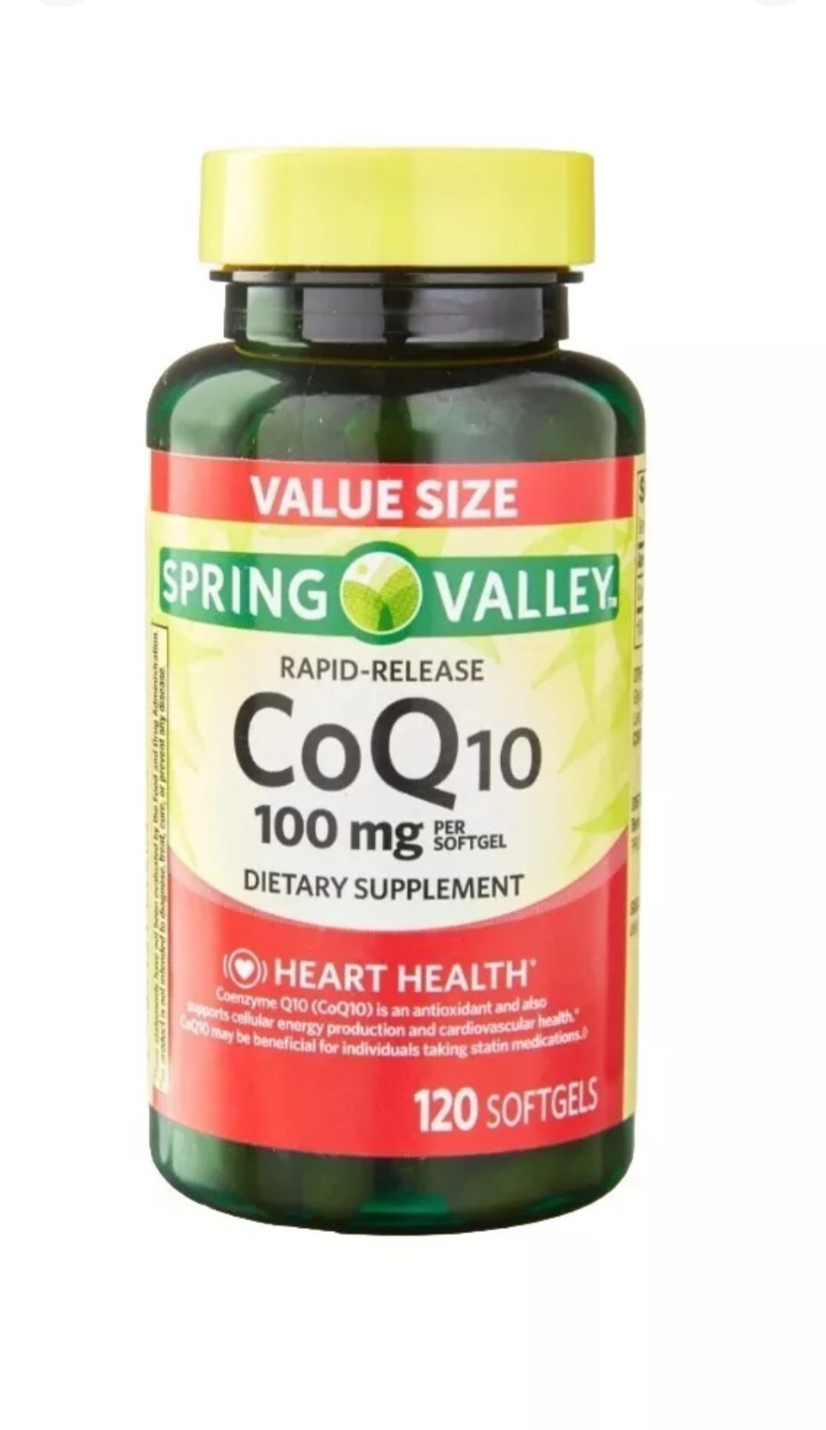 Rapid-Release Coq10 Dietary Supplement, 100 Mg, 120 Count. Exp:07/2027
