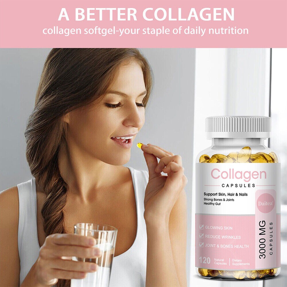 Collagen, Hyaluronic Acid, Vitamin C & Biotin AntiAging Wrinkle Capsules