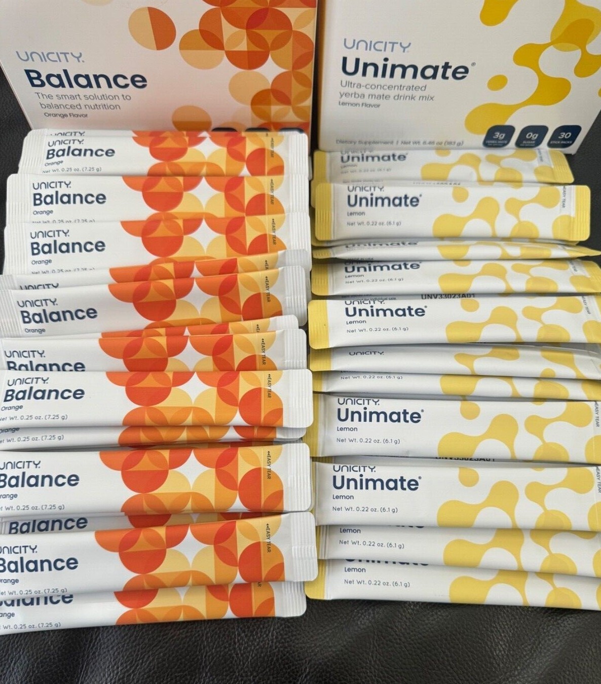 Unicity Feel Great Combo – Balance or Unimate Lemon 5/10/30 packs – Exp 01/2026