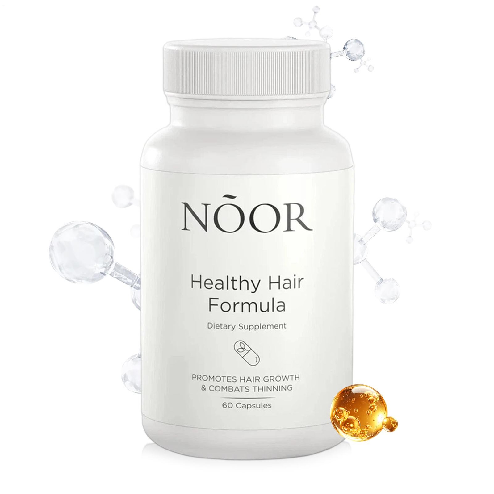 NOOR Healthy Hair Formula – NOOR Hair Growth Support Capsules – 60Caps