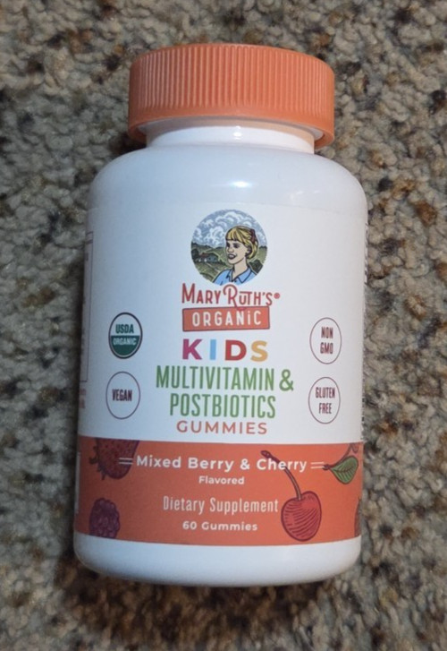 Mary Ruth’s Organic Kids Multivitamin & Postbiotic 60 Gummies Mix Berry & Cherry