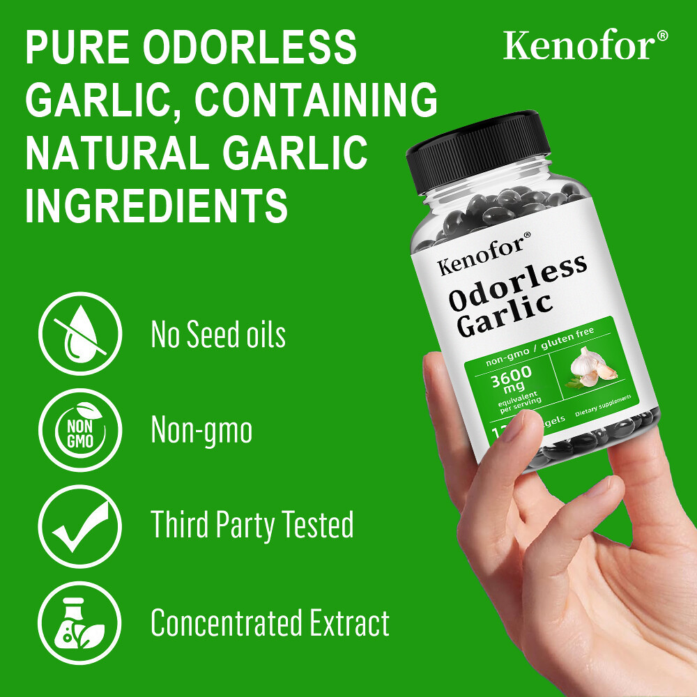 Garlic Capsules 3600mg – Natural Garlic Ingredients – Immune System Health