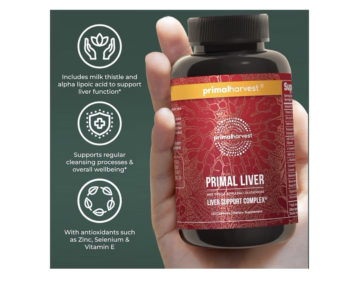 Primal Harvest Primal Liver Supplement Women & Men Liver Support Complex 2 Packs