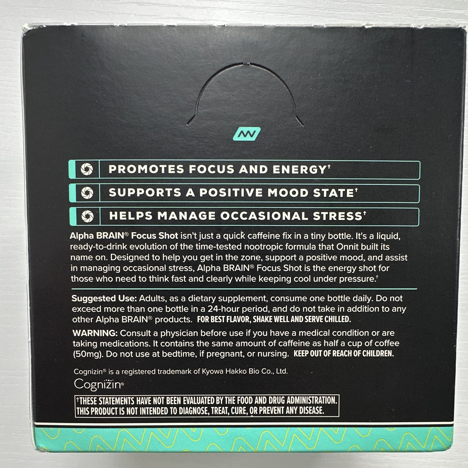 Onnit Alpha BRAIN Focus Shot Tropical Dietary Supplement 6×2.5 fl oz Exp 03/2027