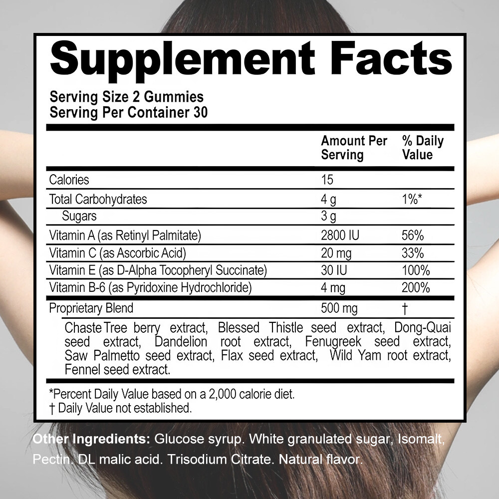 Breast Gummy-With Chaste Tree Berry Extract Increease Estrogen Levels,60 Gummies