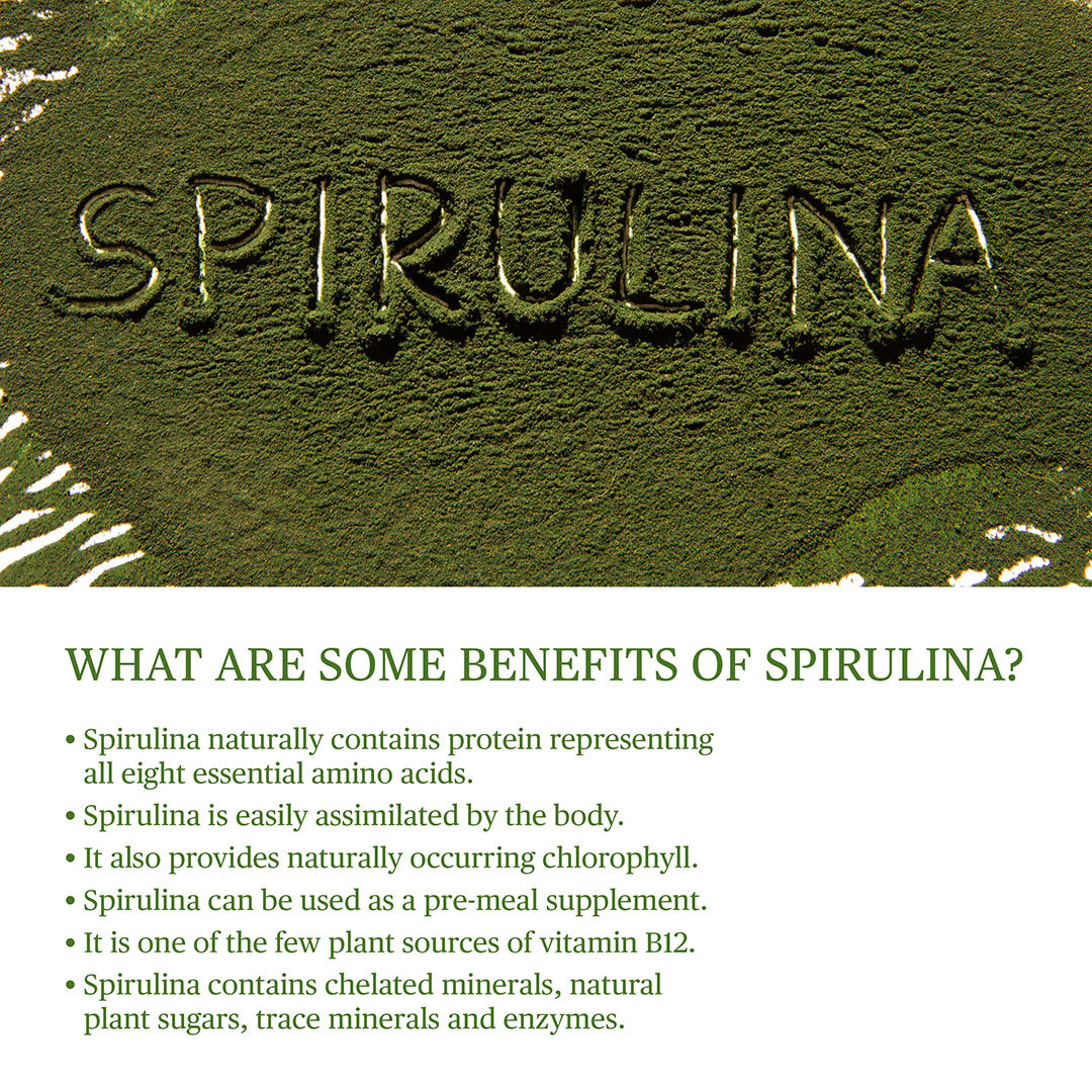 Natural Supplement – PURE SPIRULINA 500 Mg – Improves Digestion – 1 Bottle, 60 C