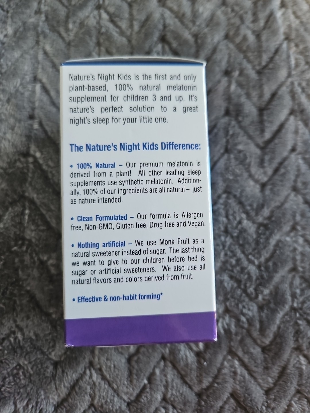 Nature’s Night Kids Plant Based Melatonin Grape Chewable Tablets 60 Ct 02/2027
