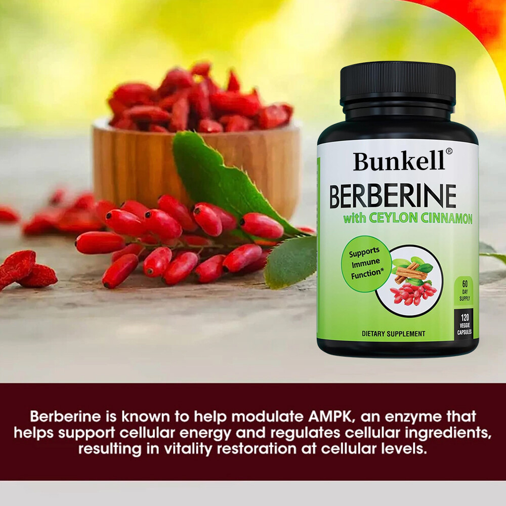 Berberine with Ceylon Cinnamon 1300mg Heart Health & Immune Support