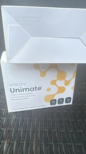2 Pack Unicity Unimate Lemon Flavor Packs 30 Count Each Exp 08/2028 New Sealed