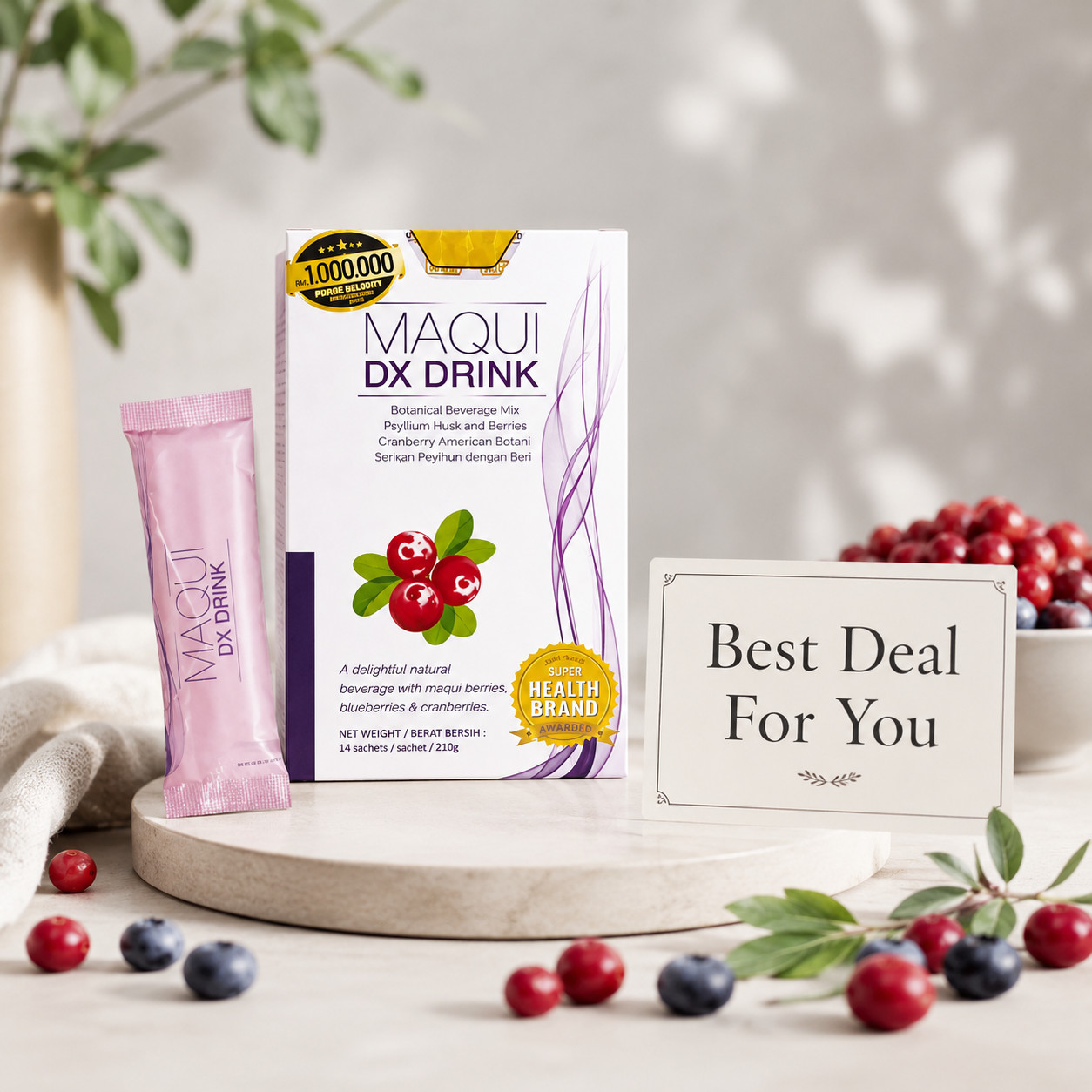 DX Maqui Natural Berries Drink Berry Flavor Boxes Express Shipping Original Box