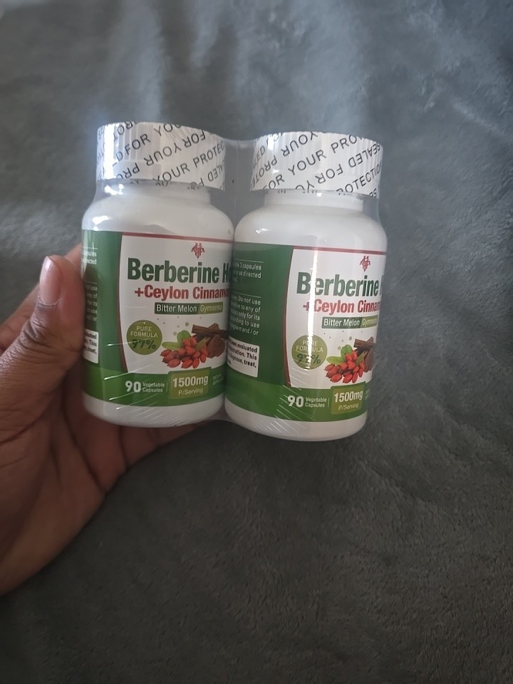 Berberine Hcl +ceylon Cinnamon Bitter Melón Gymnema 1500 Mg 90 Capsules PacK 2