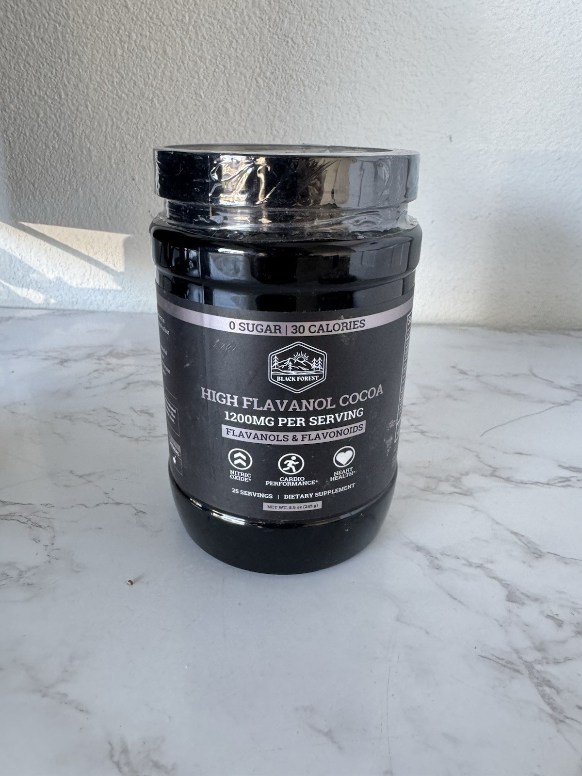 Black Forest High Flavanol Cocoa Powder 1200mg Non-GMO Vegan 8.6 oz