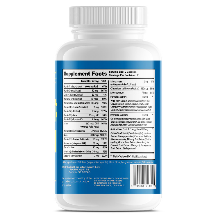 Women’s Daily Multivitamin – 37 Doctor-formulated Vitamins & Antioxidants