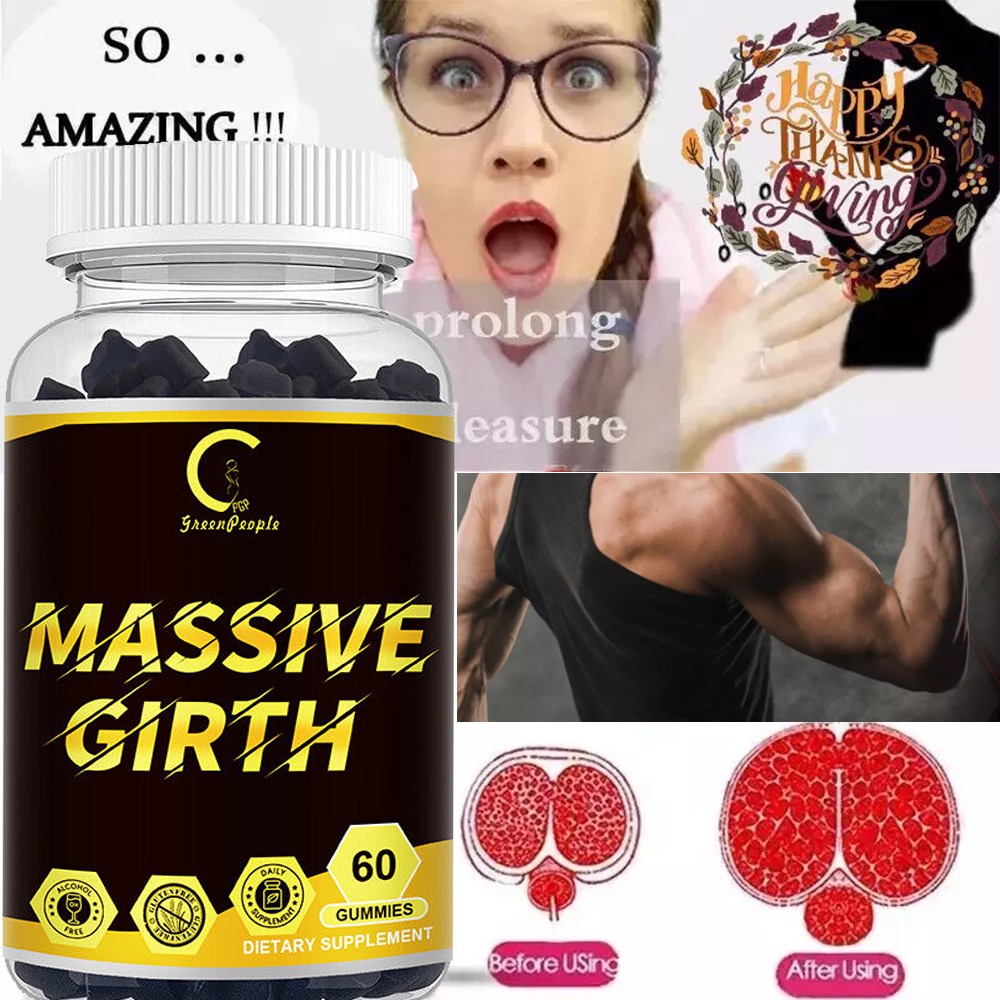 Massive Girth Gummies, Grow Naturally Enlarge Male Enhancing Supplement