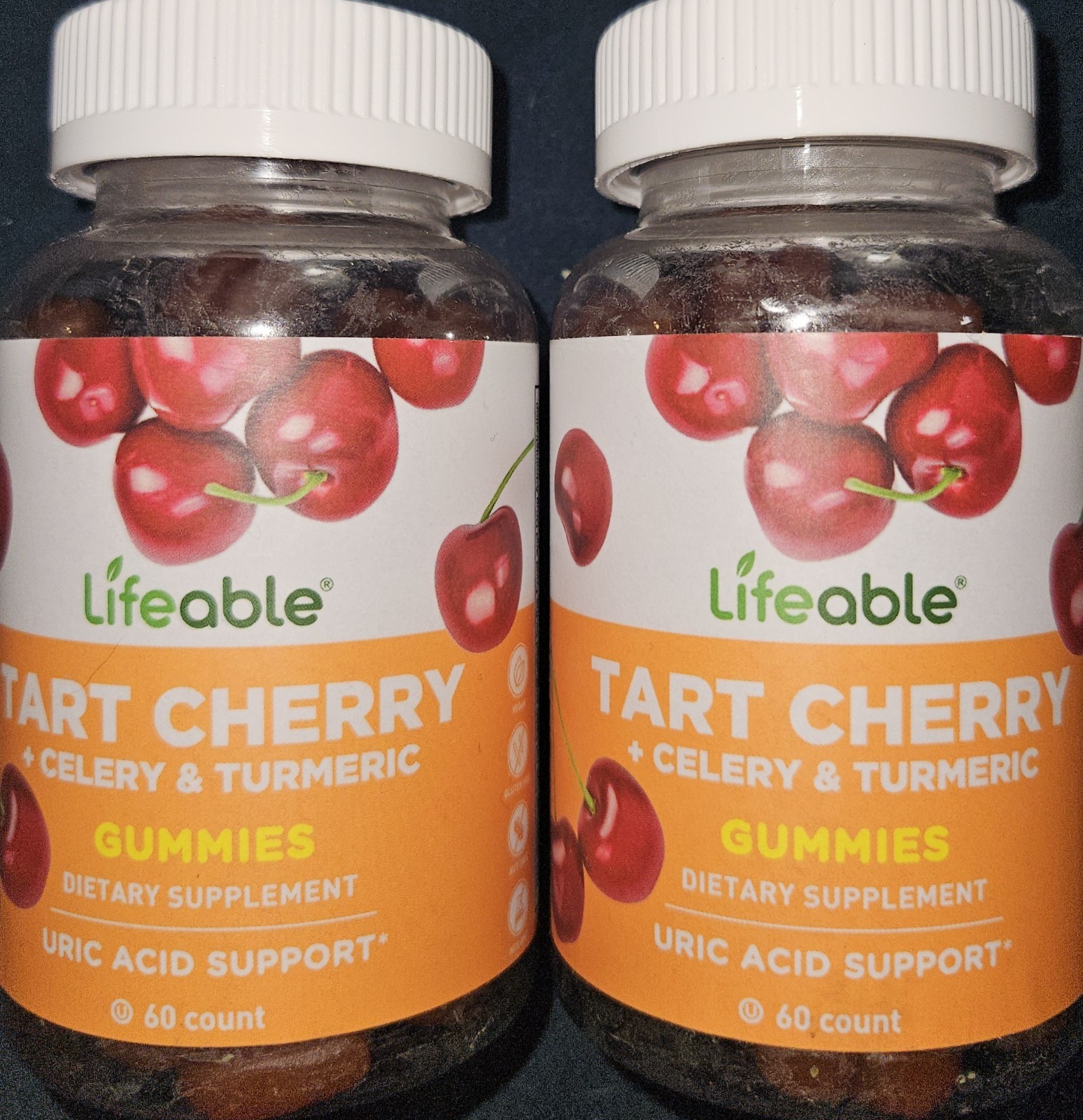 Lifeable Tart Cherry Gummies Uric Acid Support 2 PACK Supplement 60 Count
