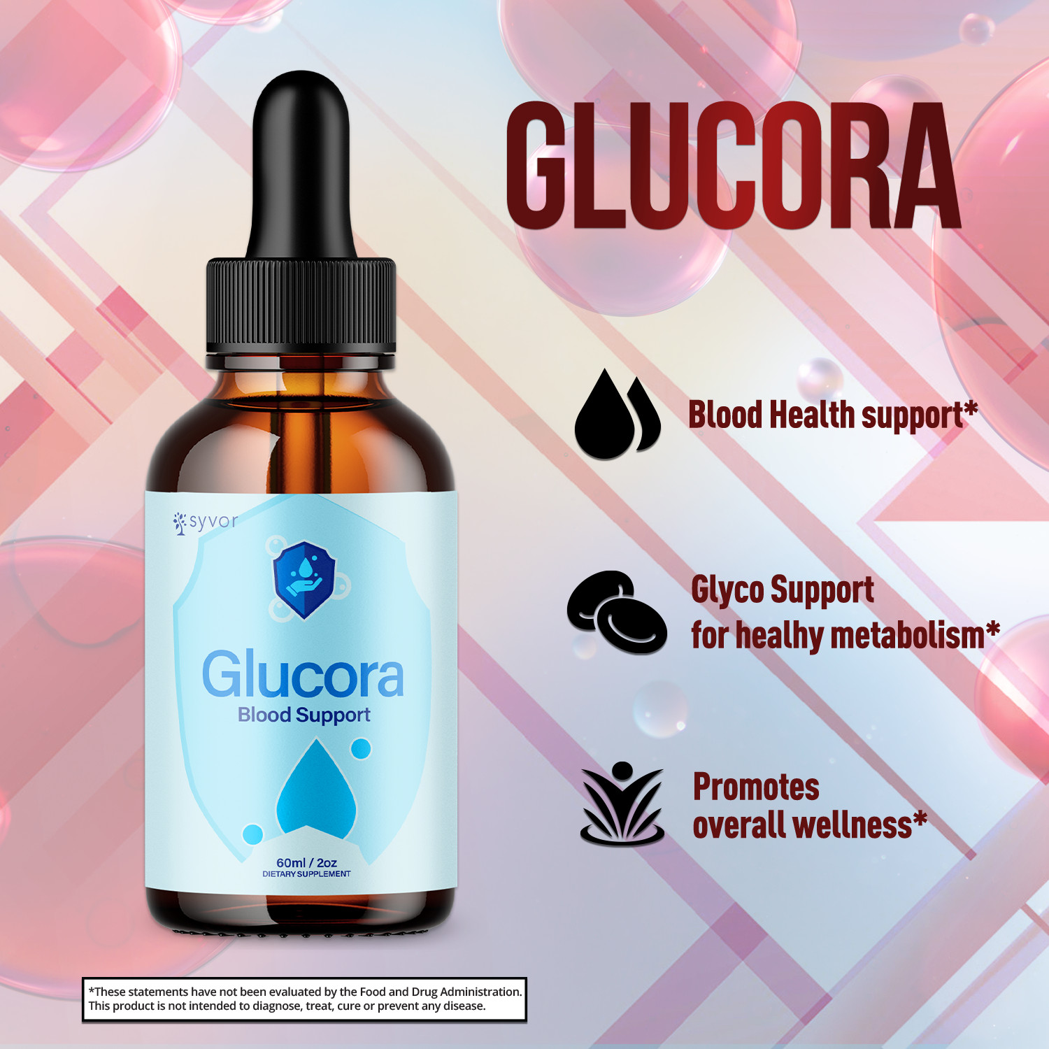 (1 Pack) Glucora Blood Support Drops Glucora Vitamin Supplement 30 Servings