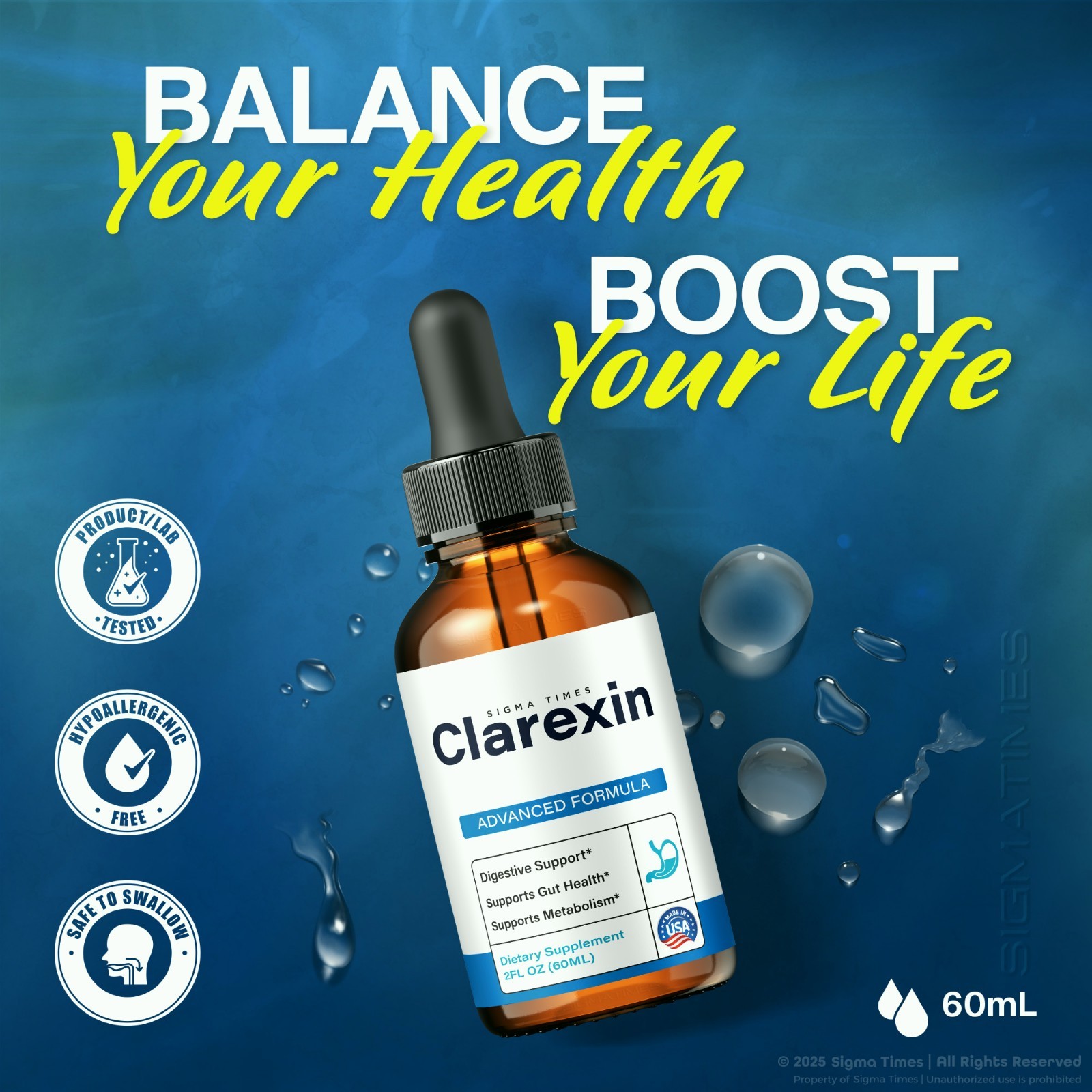 Clarexin Drops – Detox and Cleanse Formula for Gut Health Support (30 Servs.)