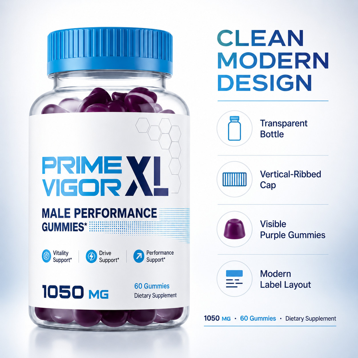 Vital Grow XL Gummies For Men – Advanced Formula Vitamin Supplement – 60 Gummies