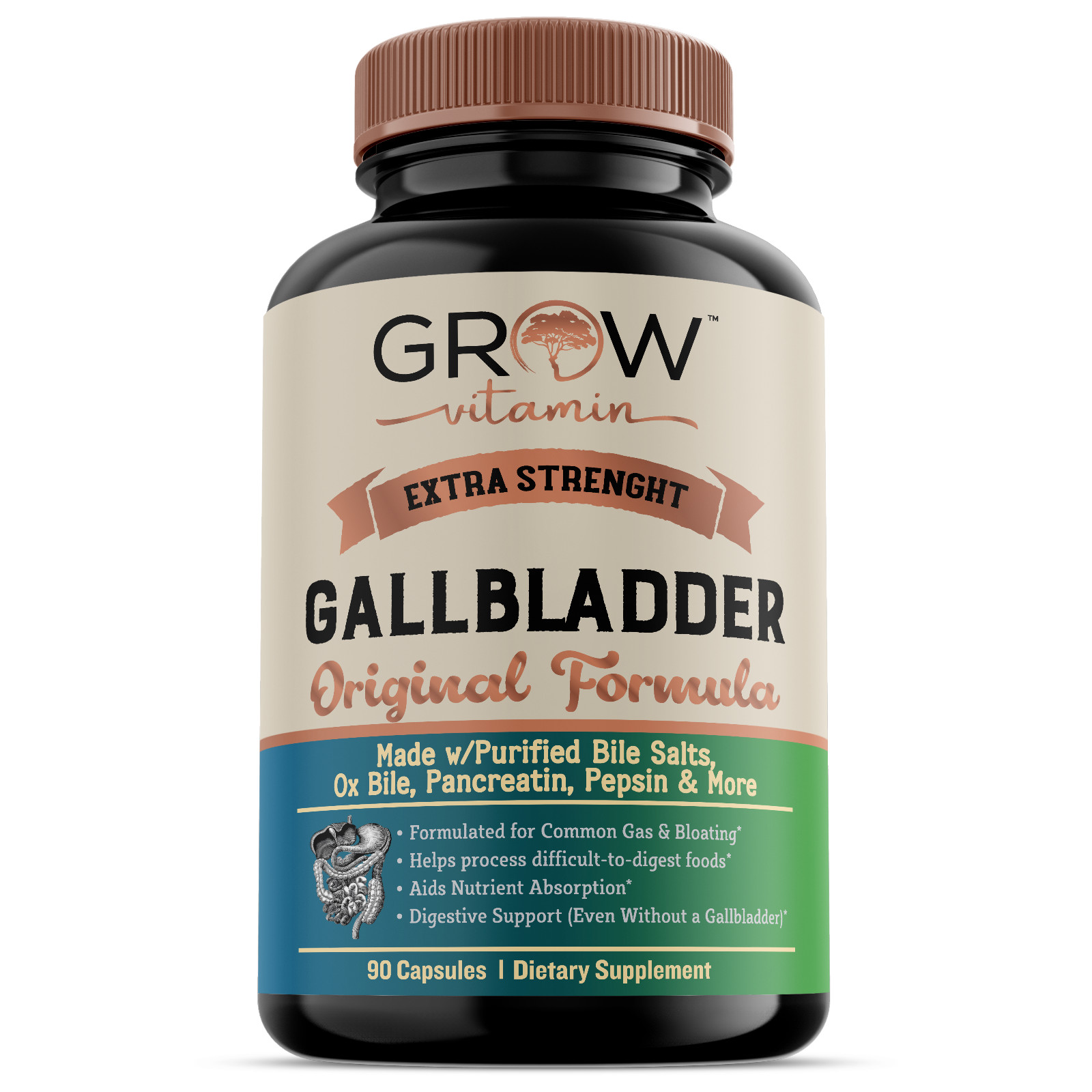 Original Gallbladder Formula, Enzymes to Reduce Bloating, Indigestion & Abdomina