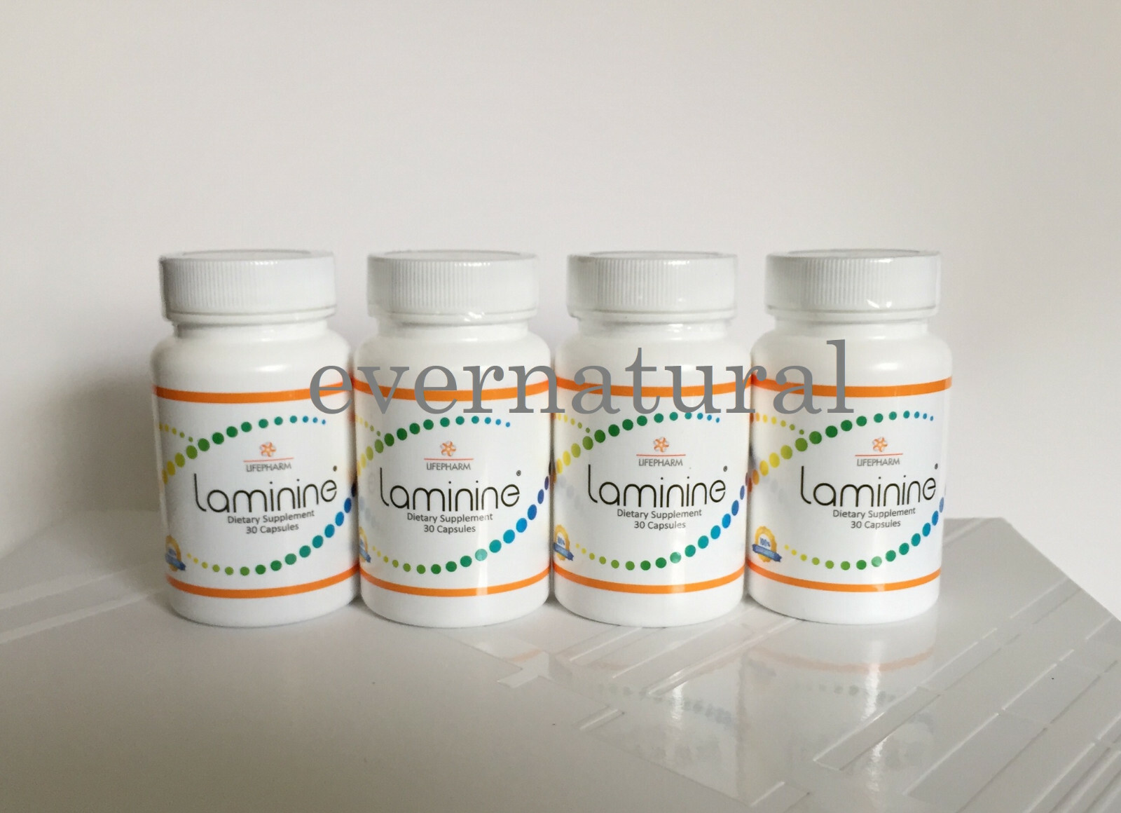 4 bottles of LifePharm Laminine Amino Acids supplement 30 caps ea.