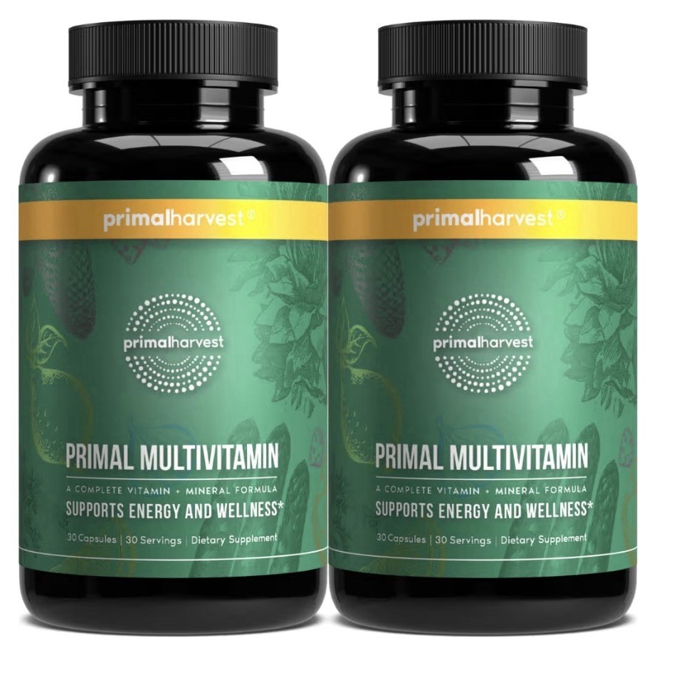Primal Harvest Primal Multivitamin Daily Vitamin Support Energy Wellness 2 Packs