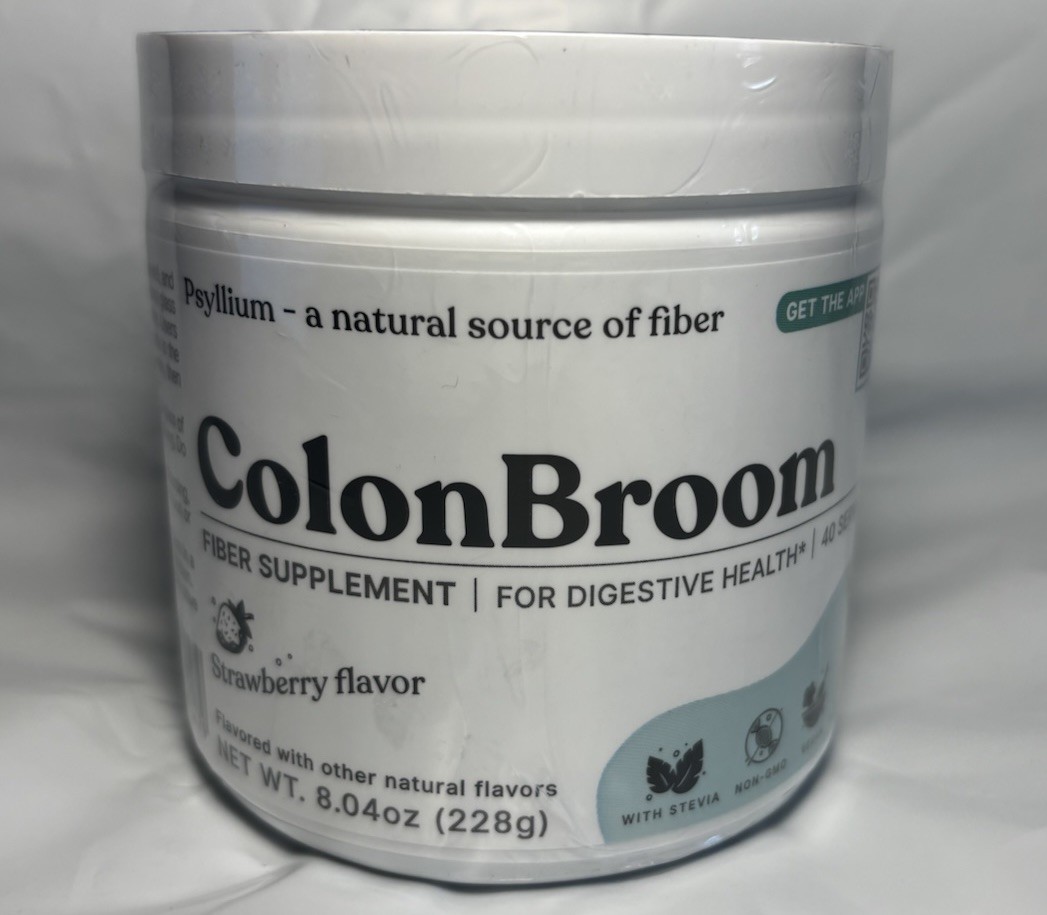 ColonBroom Digestive Health Fiber Supplement 8.04 oz Strawberry Exp 6/2026