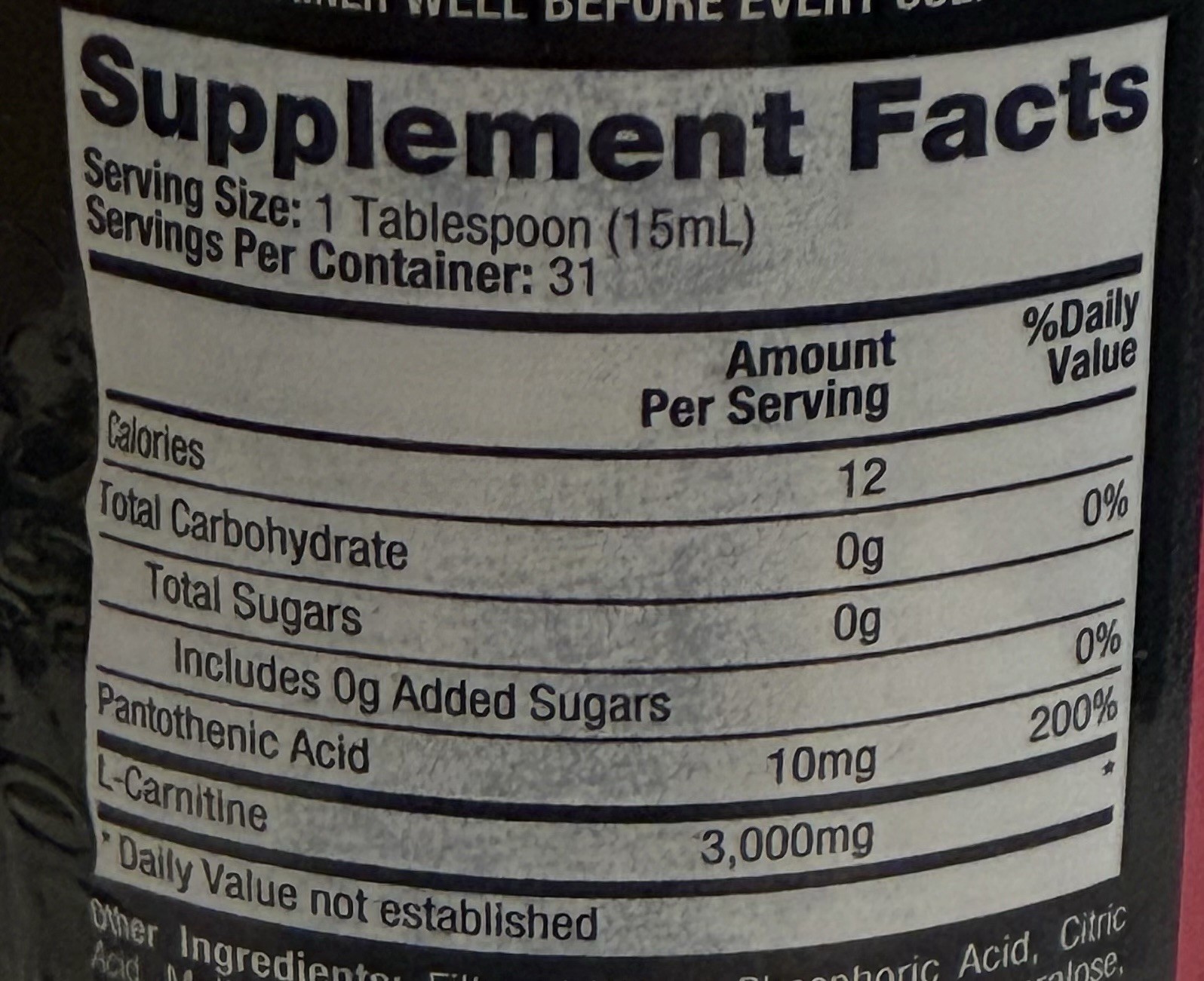 Prosupps L-Carnitine 3000 Liquid Shots, Berry, 16 fl oz (473 ml)🍓🫐