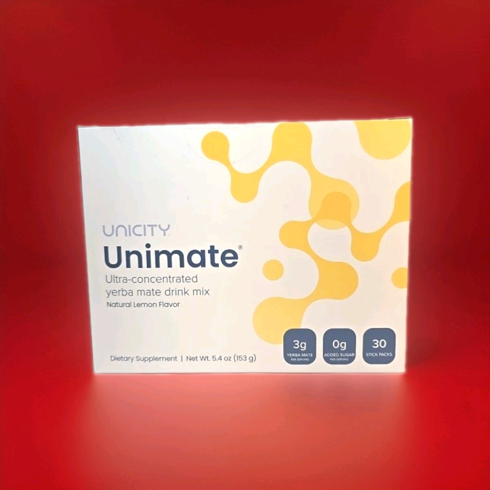 Unicity Unimate Lemon Drink Mix 30 Sachets 30 Day Supply NEW.Exp: 10/27