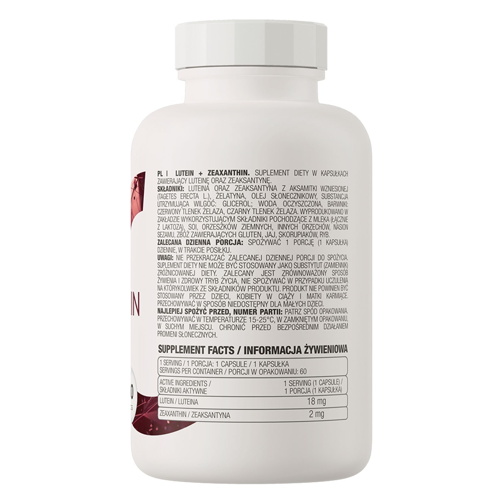 LUTEIN + ZEAXANTHIN – 60-600 Caps – Antioxidant Supports vision & macular health