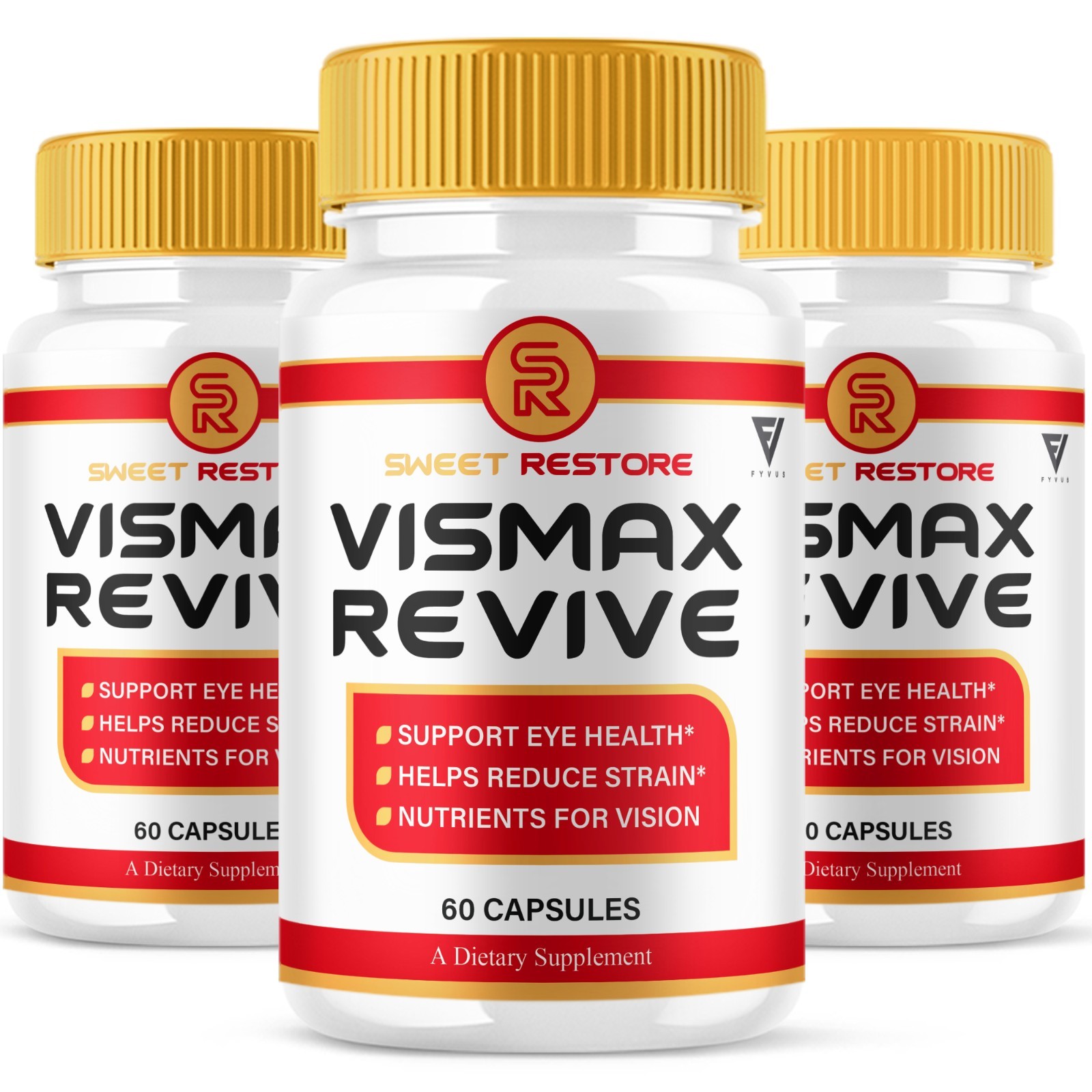 (3 Pack) VisMax Revive Premium Vision & Eye Support Supplement (180 Capsules)