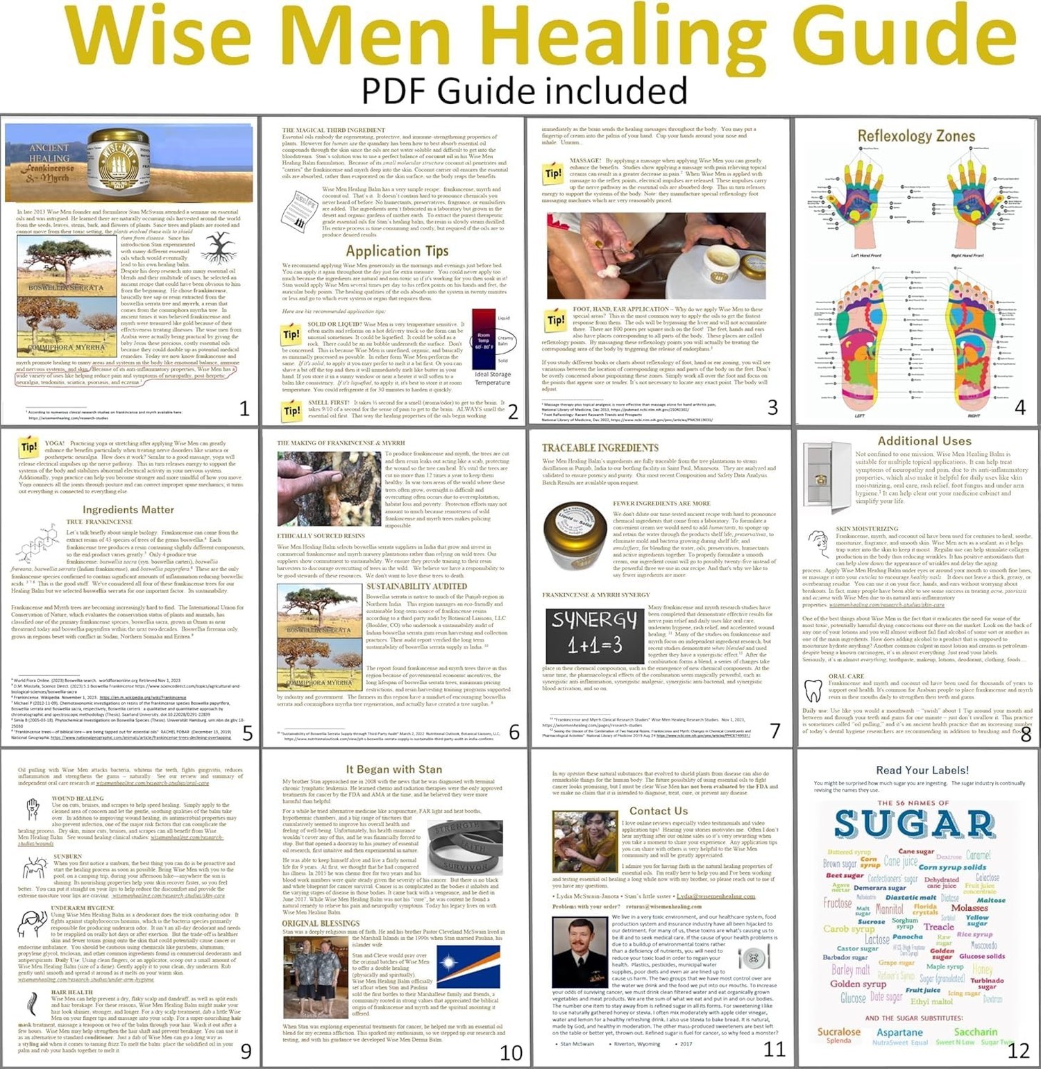 Wise Men Healing Balm with Myrrh and Frankincense Essential Oils for Soothing…