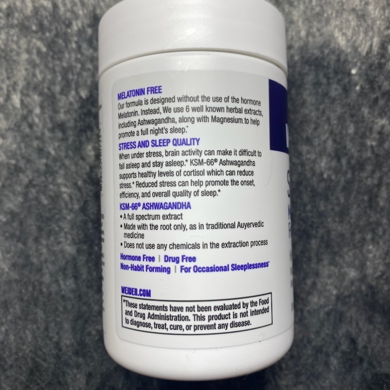 Weider Melatonin‑Free Sleep Support Magnesium & Herbal Extracts 60 Caps