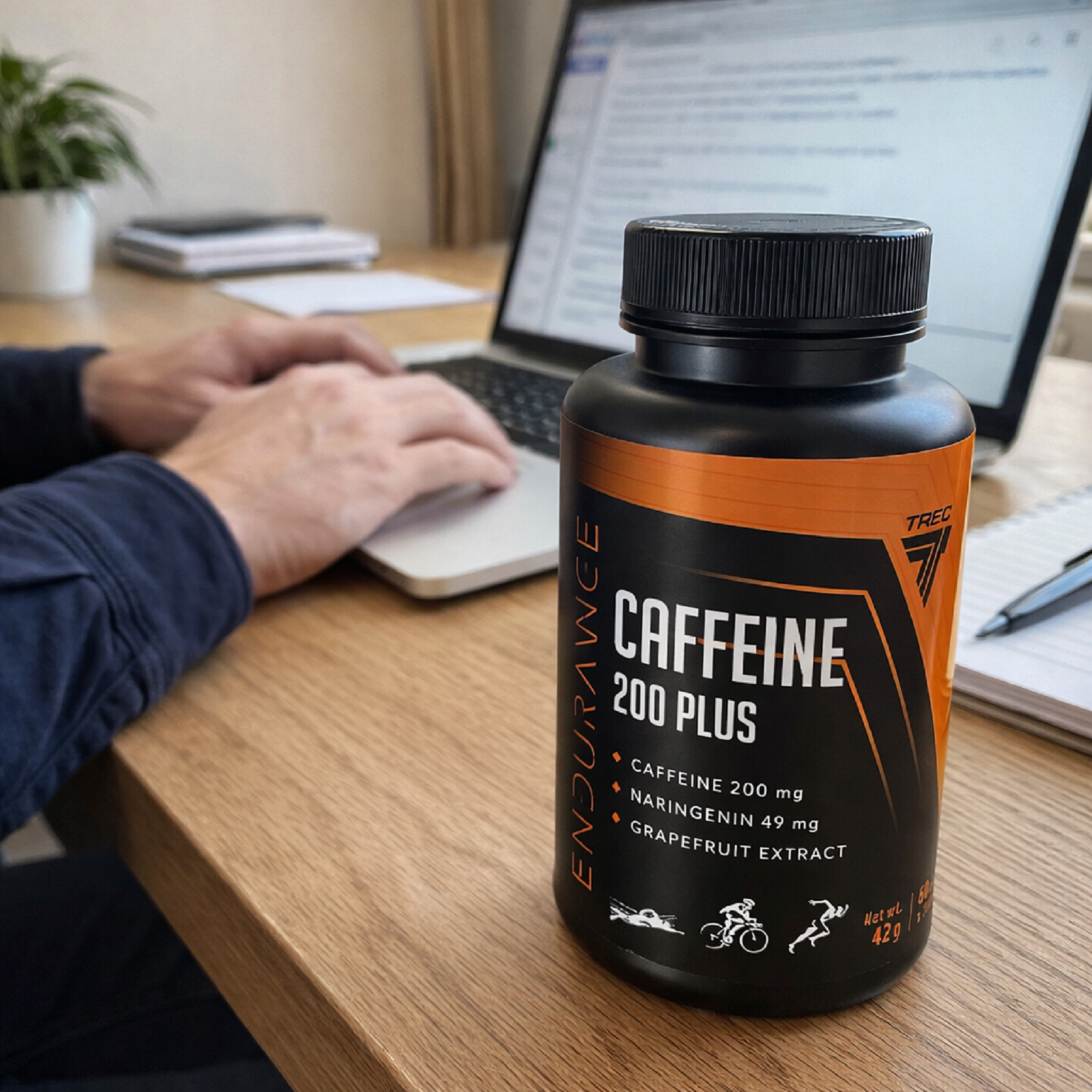 CAFFEINE 200 PLUS – Fast energy supply , concentration, focus , zero calories