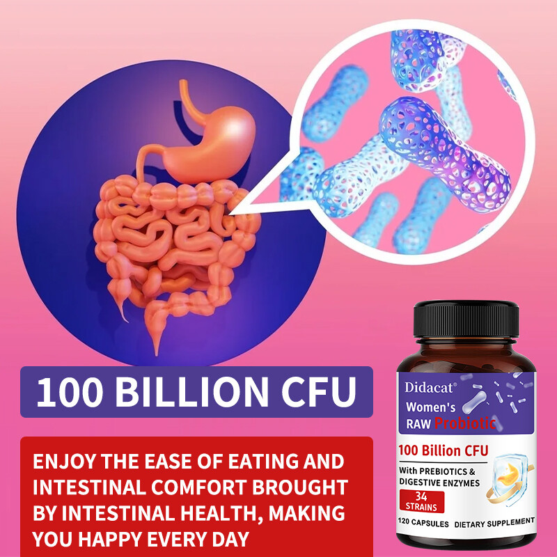 Women’S Raw Probiotics 100 Billion Cfu Potency Immune System Digestive Health