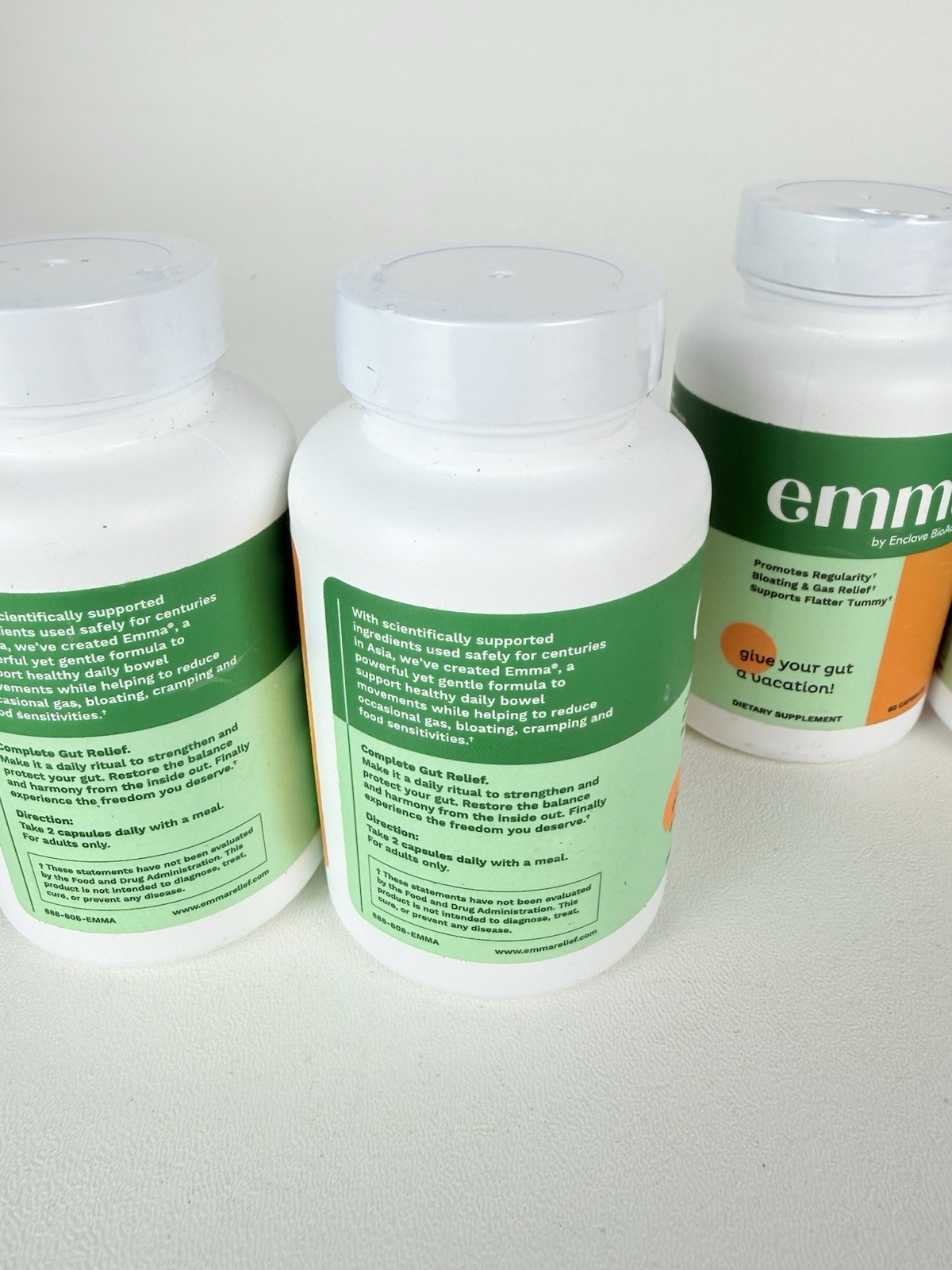 Emma Relief Supplement Konsciens Keto for Gut Bloating 60 Capsules Exp 2027 4-PK