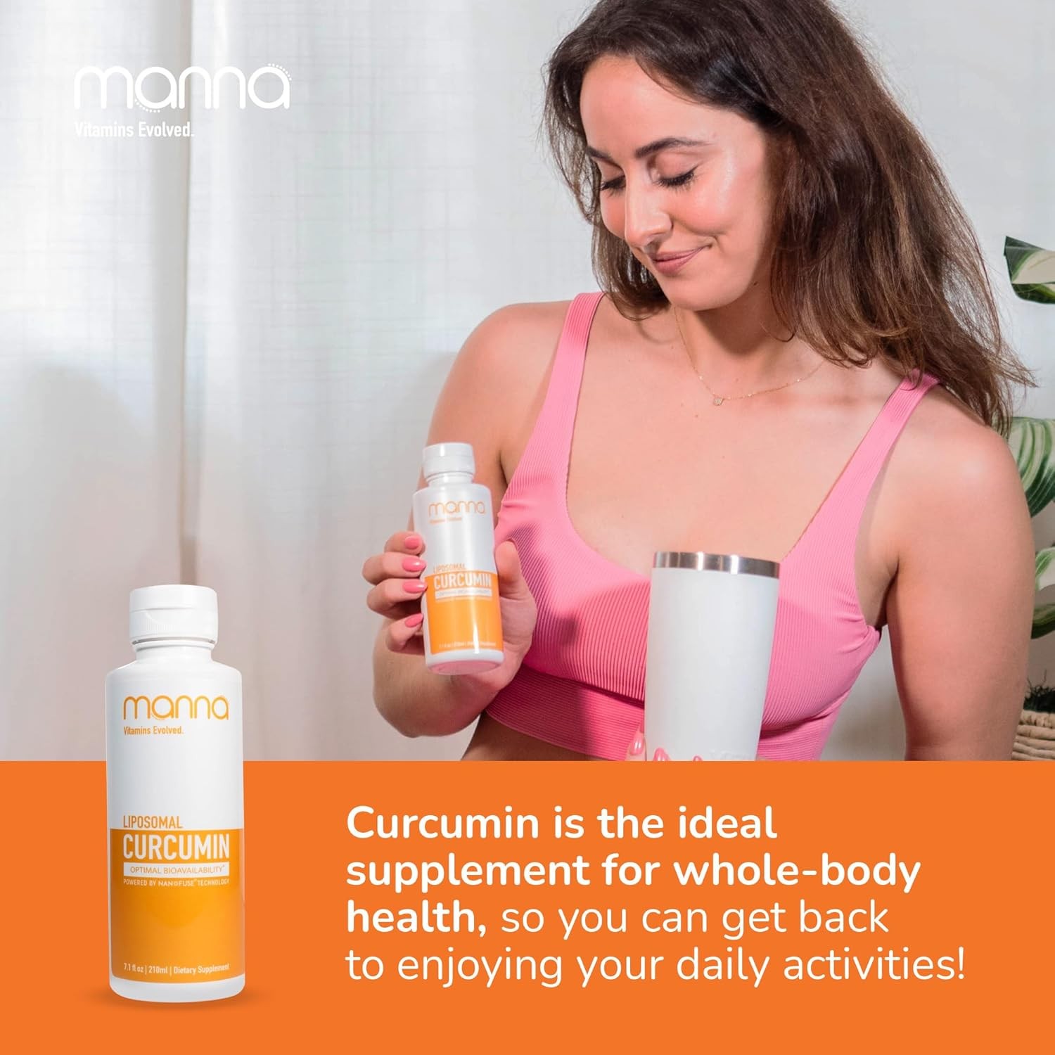 Manna Vitamins Evolved Liposomal Liquid Curcumin for 7.1 Fl Oz (Pack of 1)