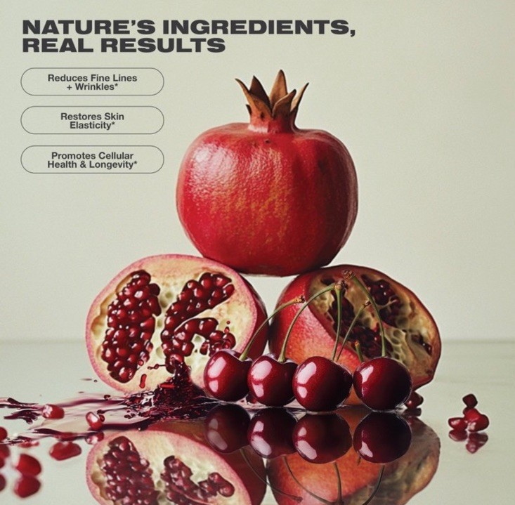 Imaraïs Beauty Youth Skincare Gummies Sugar-Free Vegan Black Cherry 30ct