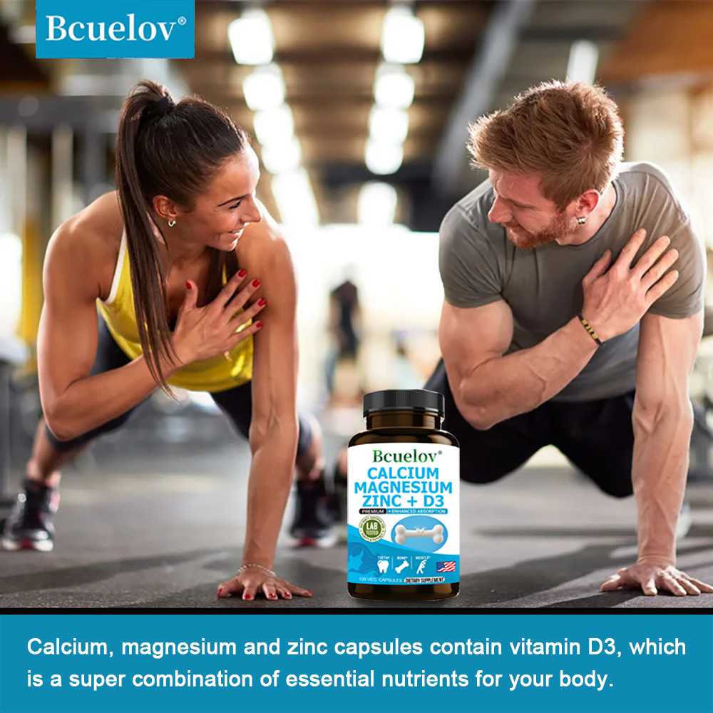 Calcium 1000mg+Magnesium 350mg Capsules – Support Teeth, Bone, Muscle Health