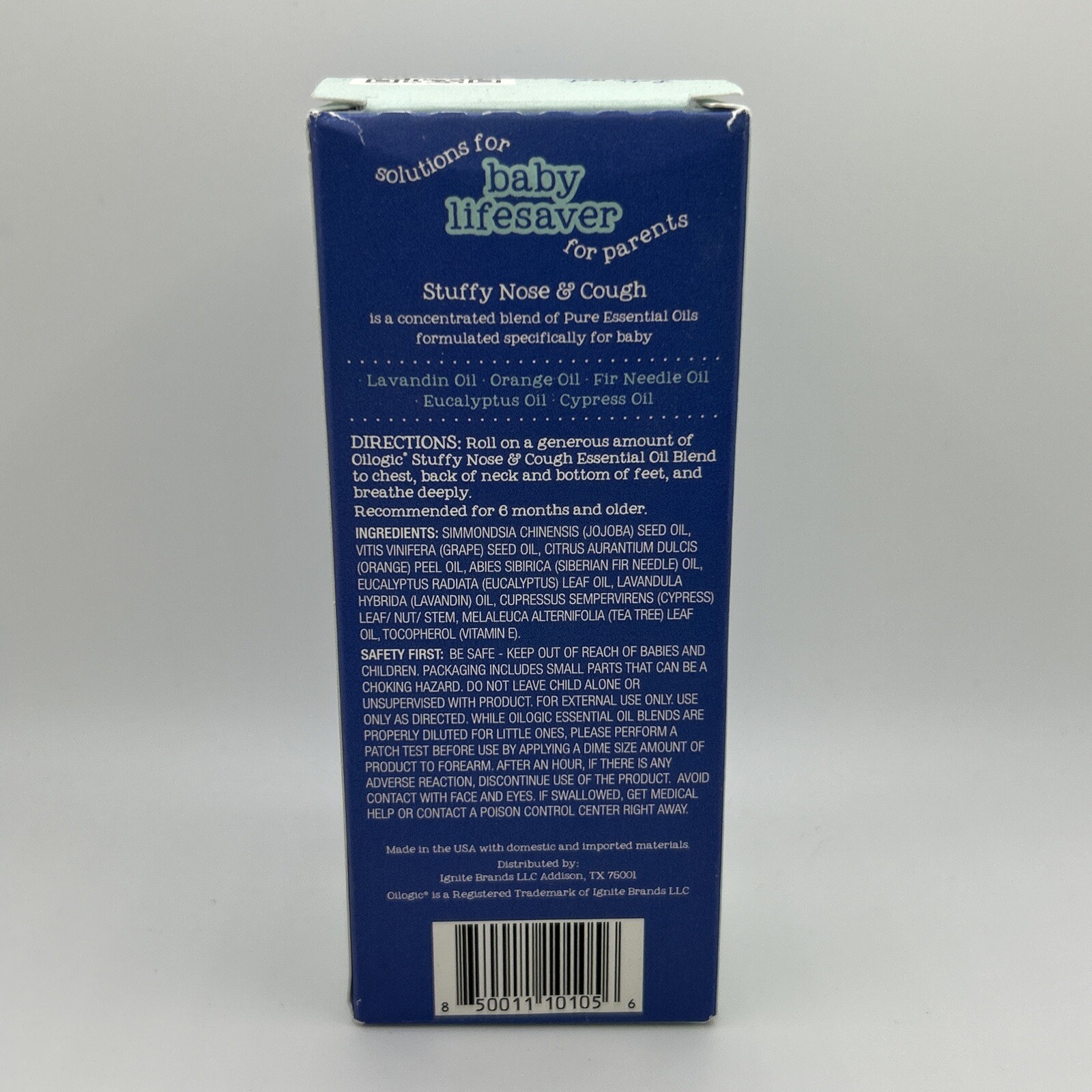 Oilogic Stuffy Nose & Cough Baby Safe Essential Oil Vapor Bath, 3 fl oz