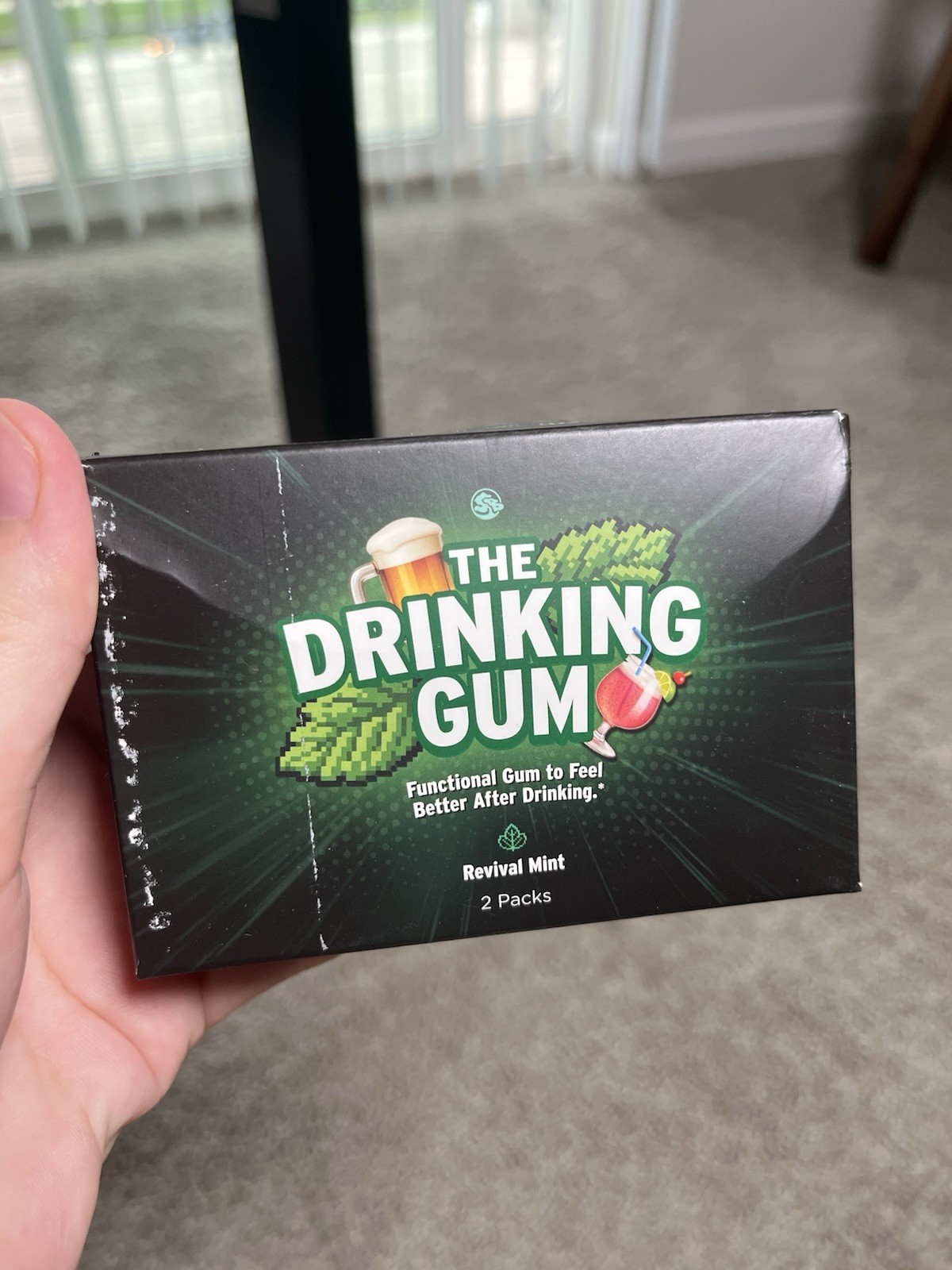 Super Bonsai Functional Gum Revival Mint DHM B Vitamins 2 Packs 30 Count