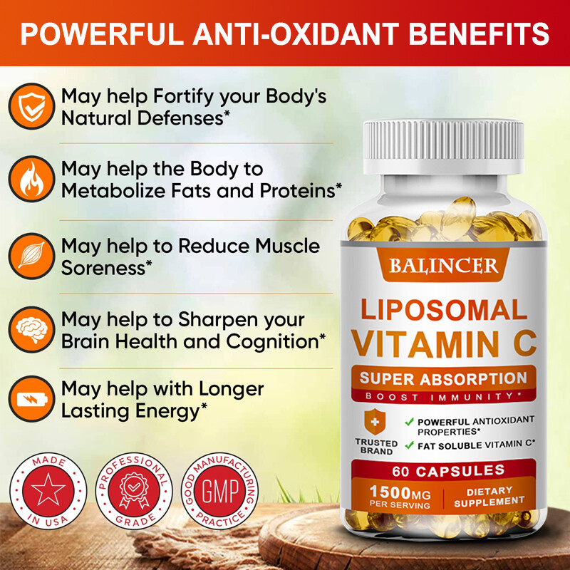 Antioxidant Vitamin C 1500 Mg Immune System Supplement