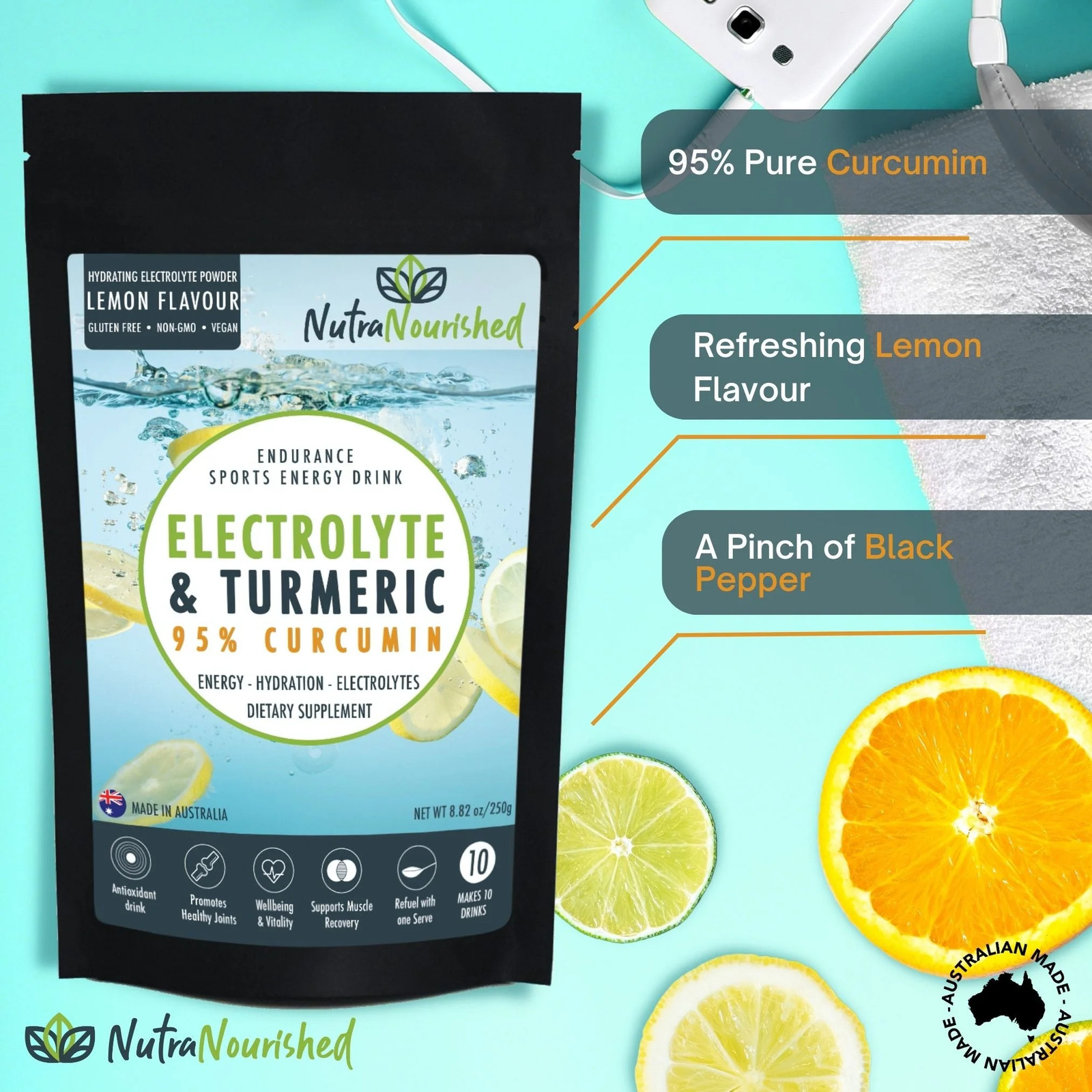 Electrolyte Hydration Powder – 150g – Sodium, Magnesium, Potassium – Supports En