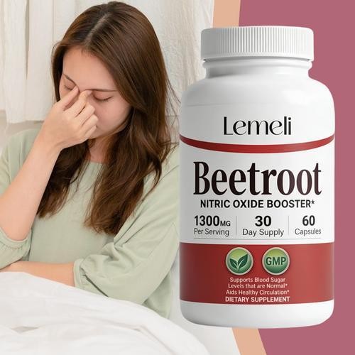 Lemeli Beetroot Capsules, Lemeli Beetroot Extract 1300mg, Pure, Non-GMO 60 Pcs