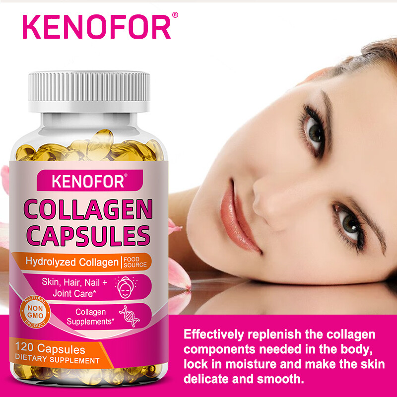 Hair Skin and Nails Vitamins | 120 Softgels | Biotin and Collagen & Vitamin C