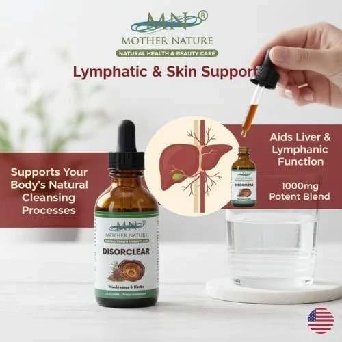 Disorclear Skin Support Liquid Extract Lymphatic Cleanse Eczema Reishi Cordyceps