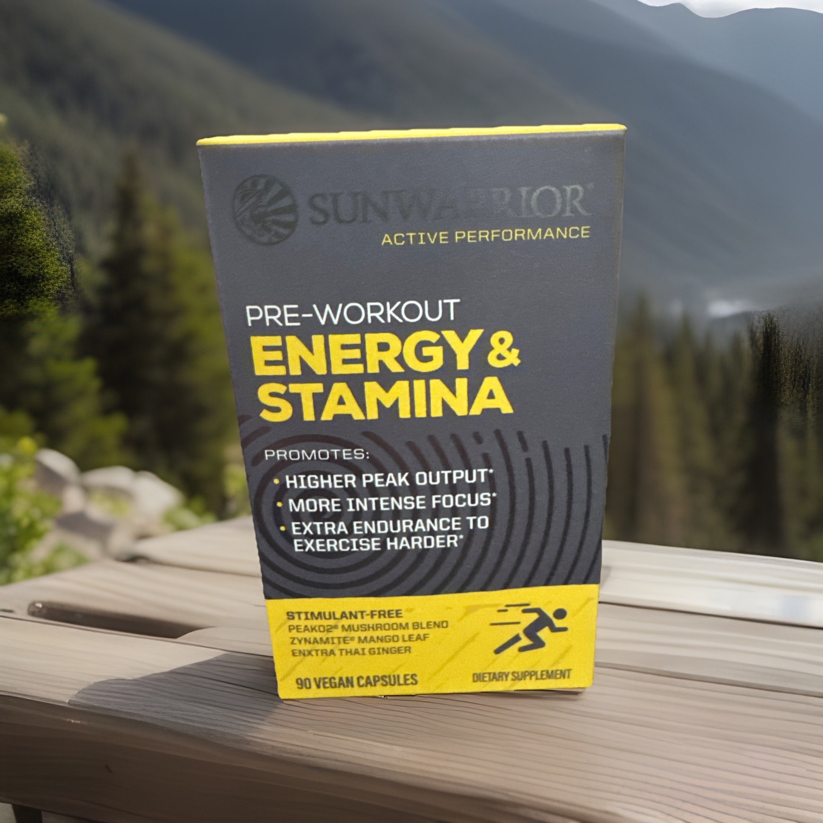 Sunwarrior Pre-Workout Energy & Stamina – 90 Vegan Capsules